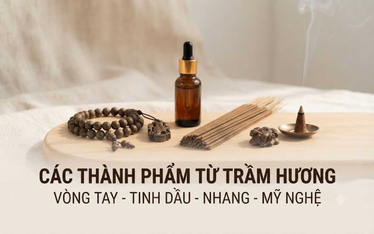 Trầm hương được ứng dụng nhiều lĩnh vực trong đời sống