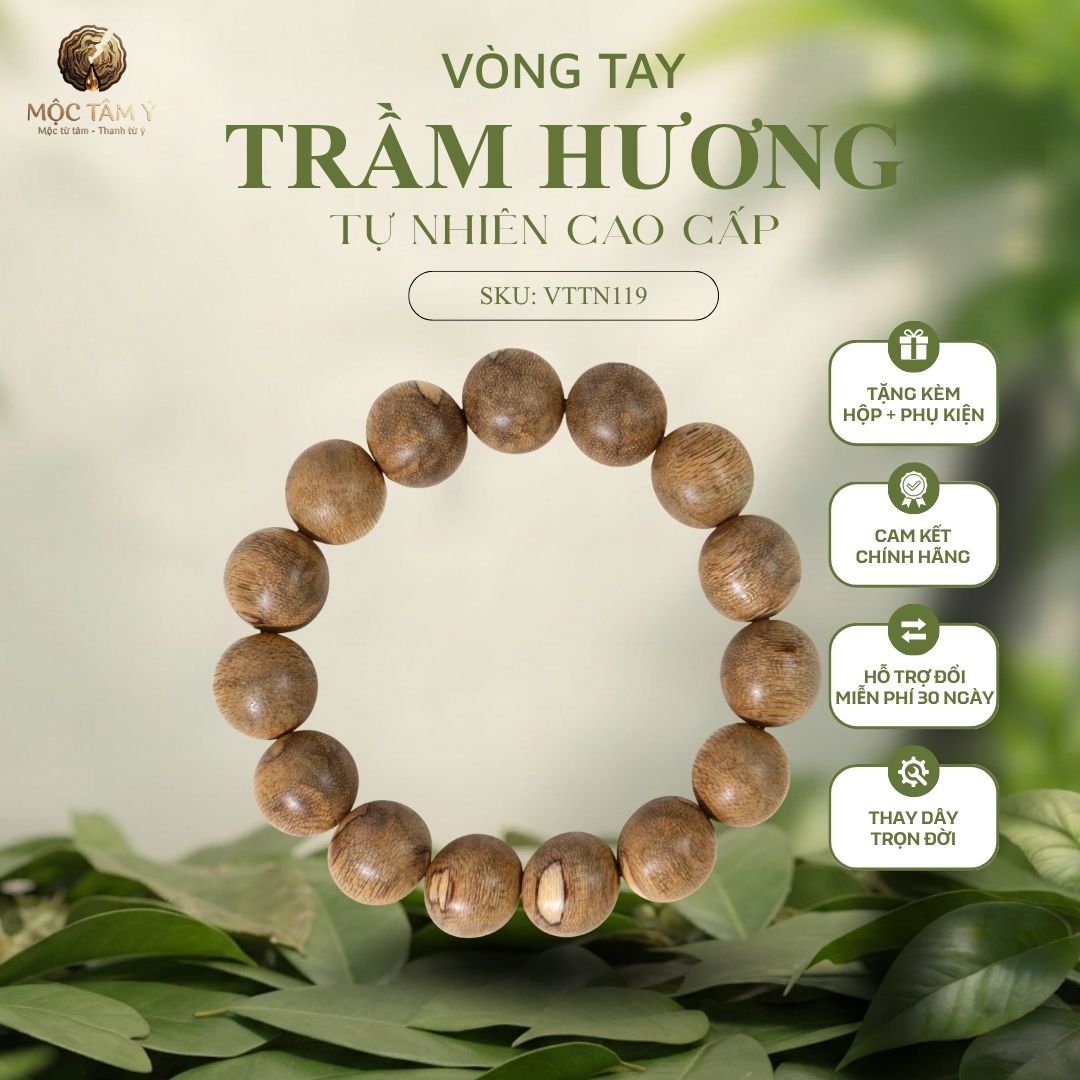 VÒNG TRẦM HƯƠNG TỰ NHIÊN TRẦM BÔNG KHÁNH HÒA