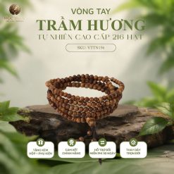 VÒNG TRẦM HƯƠNG TỰ NHIÊN TRẦM PHILLIP 216 HẠT