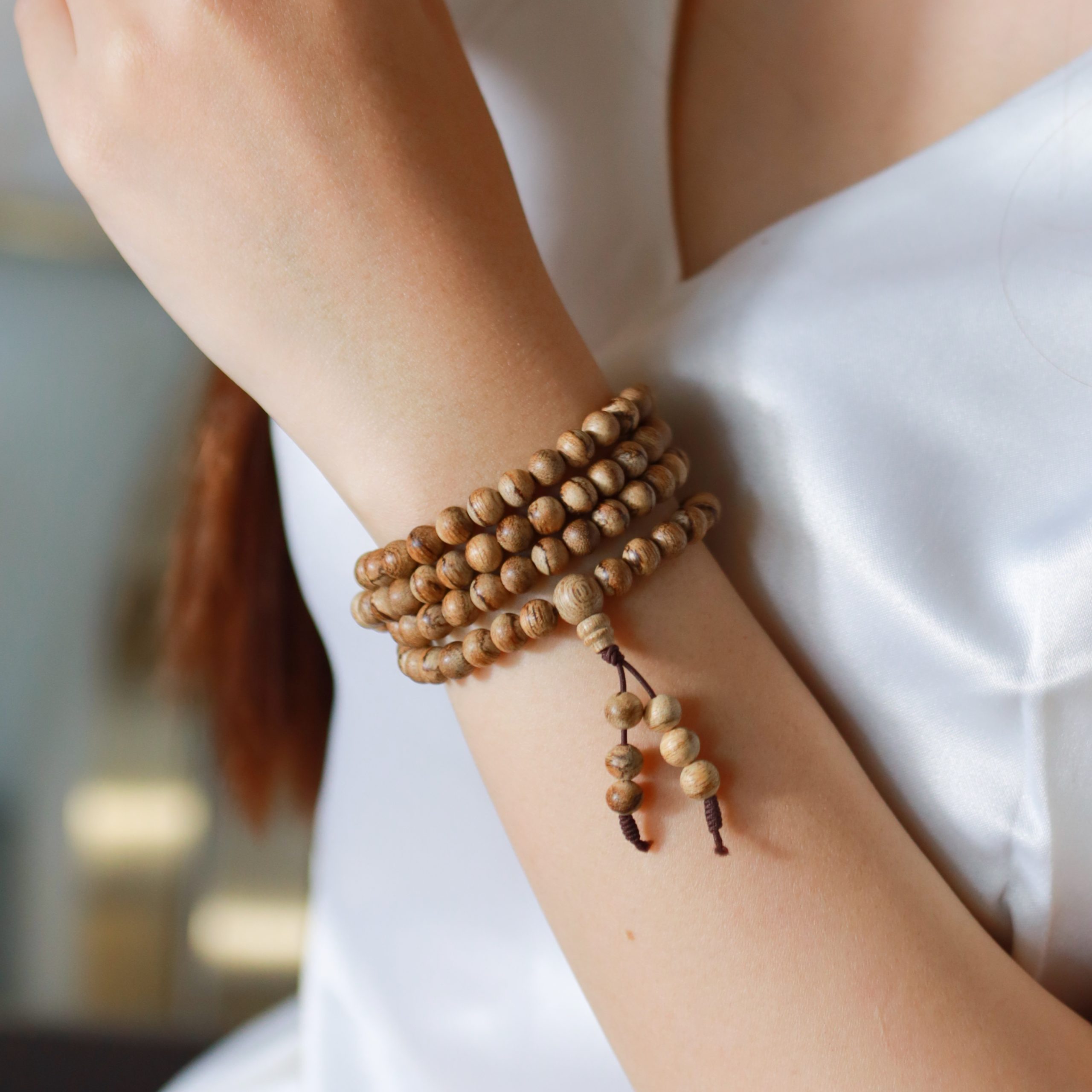 VÒNG TRẦM HƯƠNG TỰ NHIÊN TRẦM BÔNG KHÁNH HÒA 108 HẠT - Ảnh 6