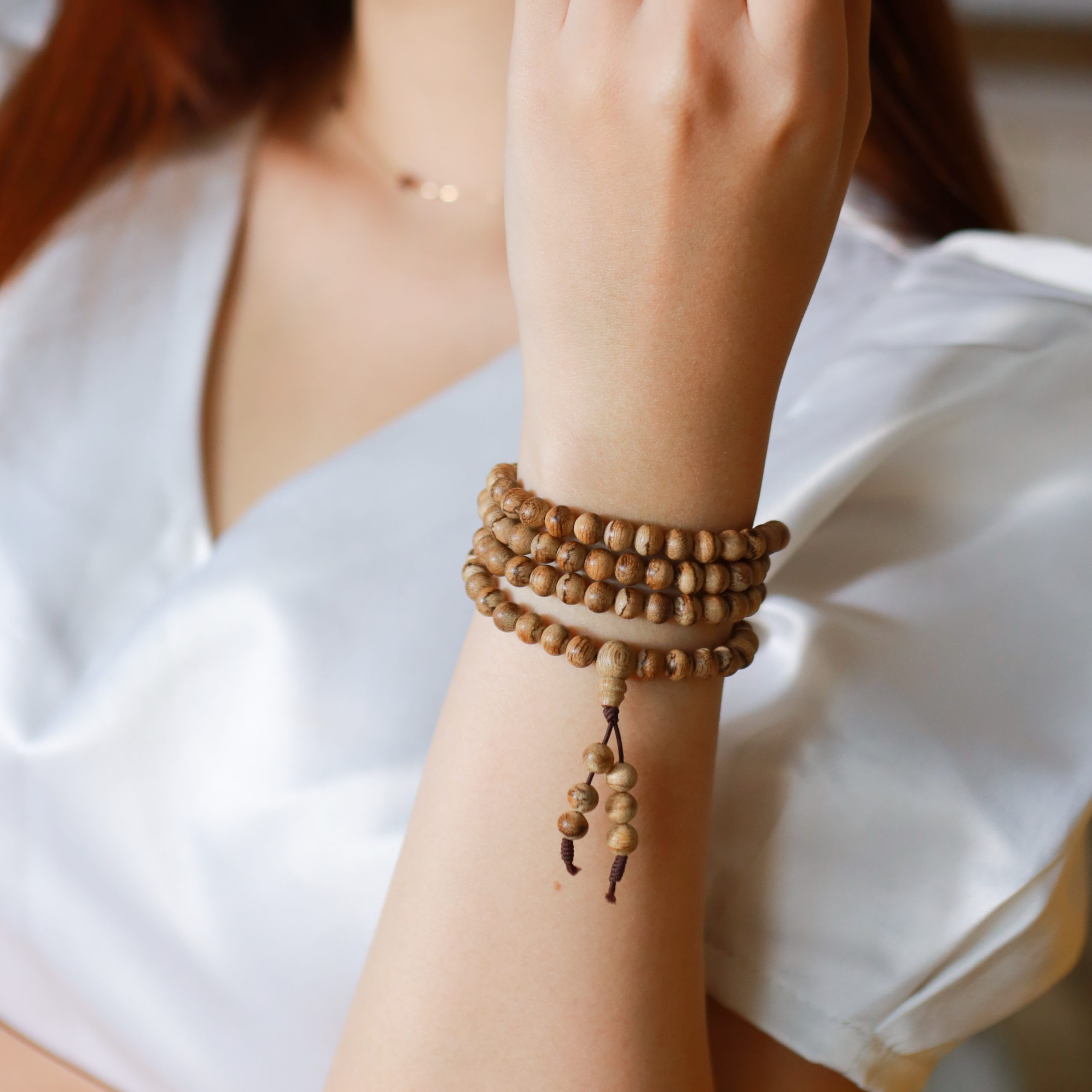 VÒNG TRẦM HƯƠNG TỰ NHIÊN TRẦM BÔNG KHÁNH HÒA 108 HẠT - Ảnh 5