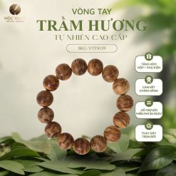 VÒNG TRẦM HƯƠNG TỰ NHIÊN TRẦM BÔNG DẦU INDO 14LY