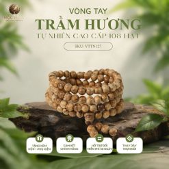 VÒNG TRẦM HƯƠNG TỰ NHIÊN TRẦM BÔNG VÂN INDO 6LY 108 HẠT