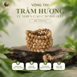 VÒNG TRẦM HƯƠNG TỰ NHIÊN TRẦM BÔNG VÂN INDO 8LY 108 HẠT