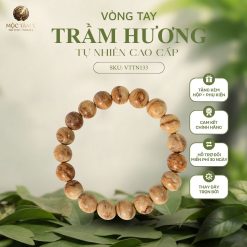 VÒNG TRẦM HƯƠNG TỰ NHIÊN DẦU BÔNG INDO MỘC 10LY