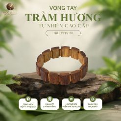 VÒNG TRẦM HƯƠNG TỰ NHIÊN LÁCH BÌ LÀO 1 MẶT