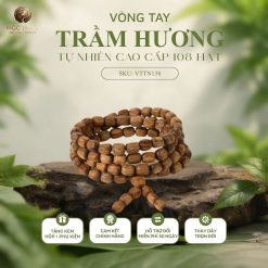 VÒNG TRẦM HƯƠNG TỰ NHIÊN LU DẦU QUẤN TAY INDO