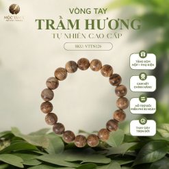 VÒNG TRẦM HƯƠNG TỰ NHIÊN HẠT THIÊN NGA THÁI