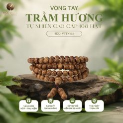 Vòng Trầm Hương Bông Tiên Phước 6 ly