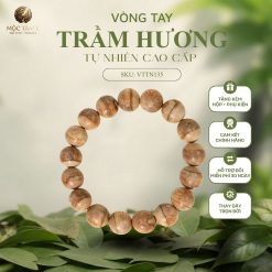 VÒNG TRẦM HƯƠNG TỰ NHIÊN TRẦM BÔNG DẦU INDO 12LY